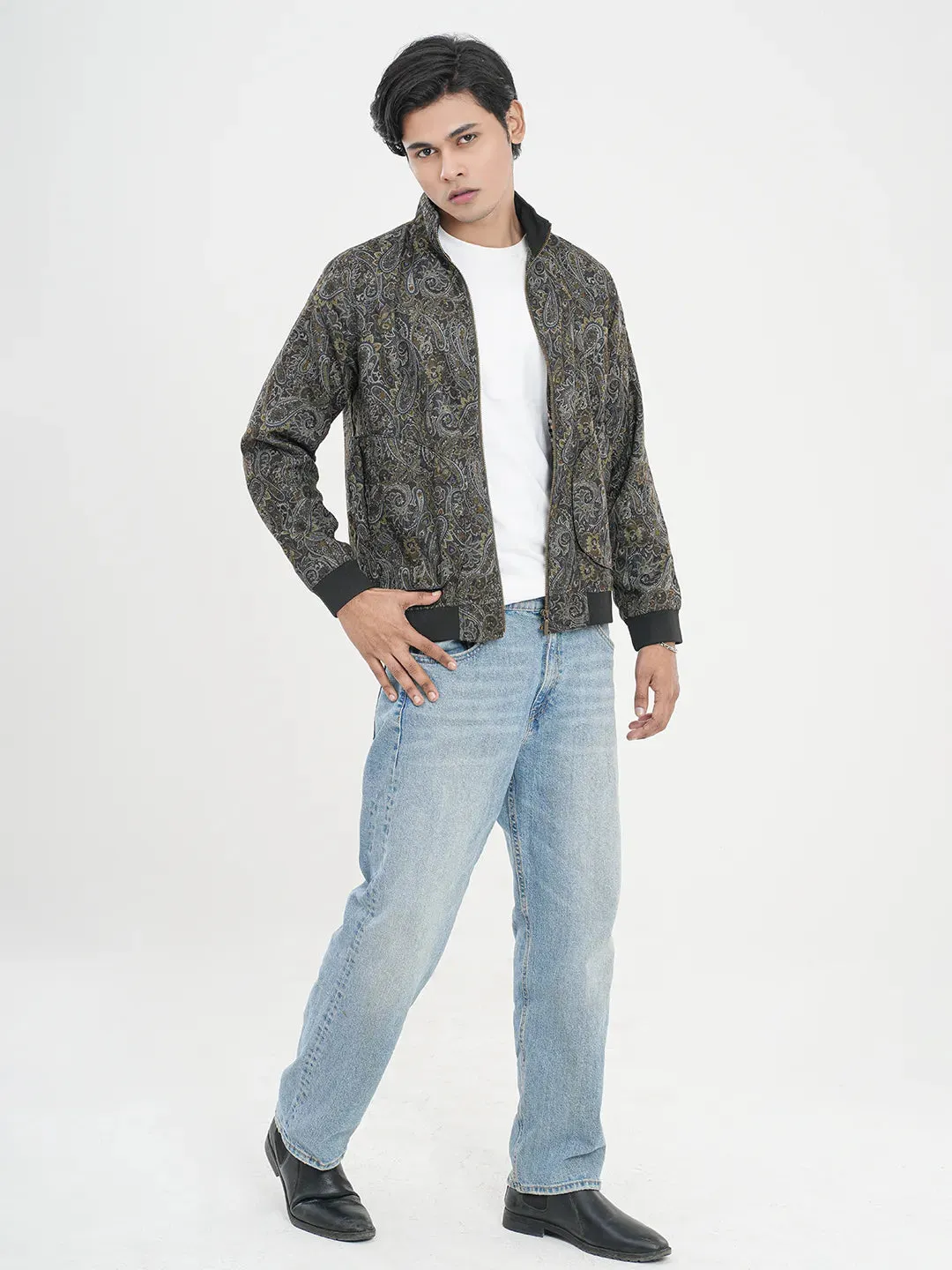Men's Classic Paisley Bomber Jacket