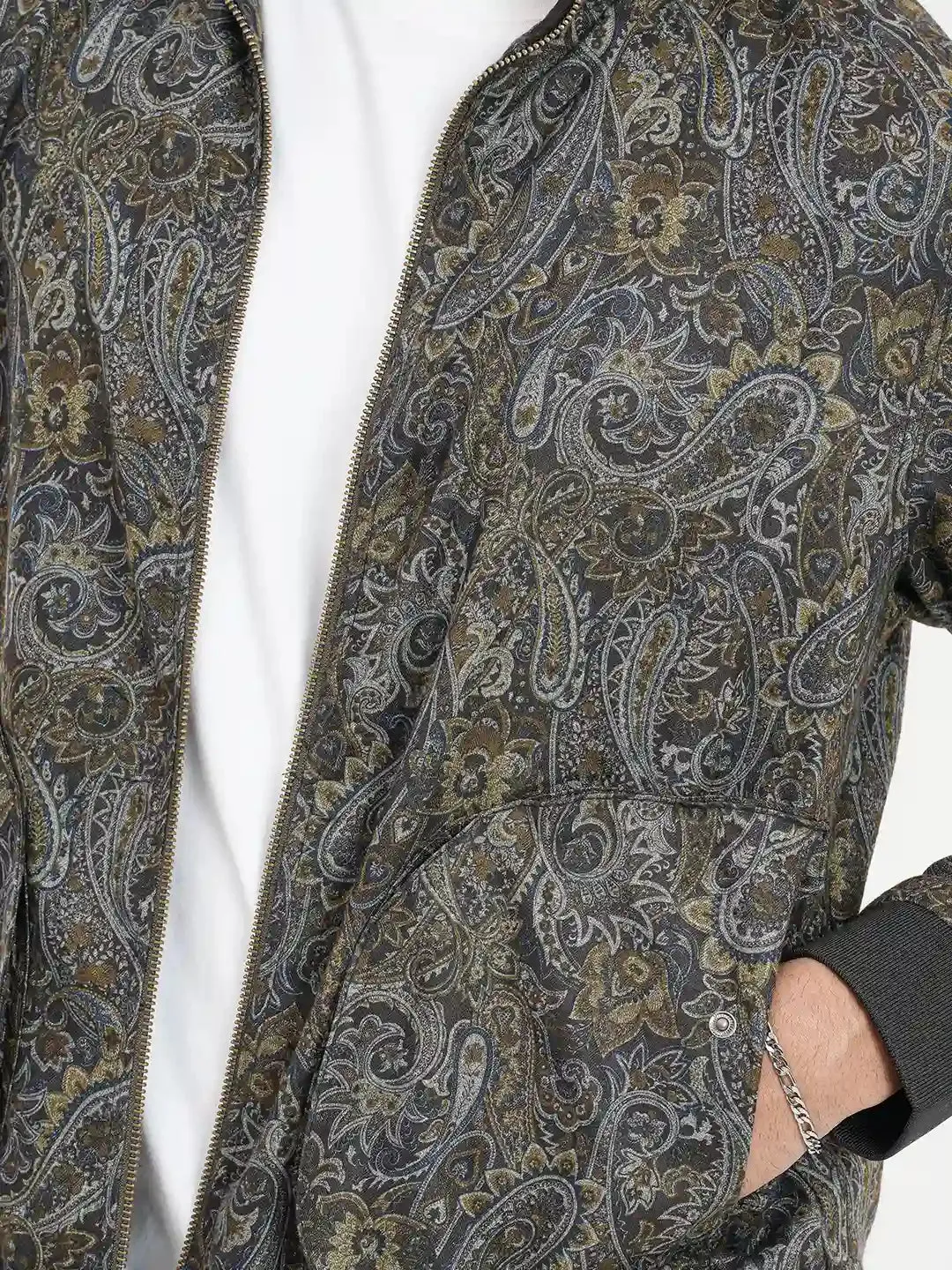 Men's Classic Paisley Bomber Jacket
