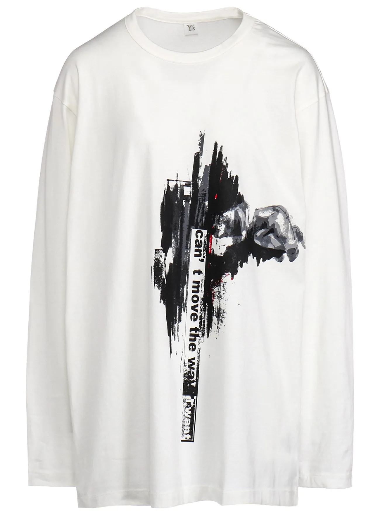 MESSAGE   FEMALE PRINT ROUND NECK LONG SLEEVE T