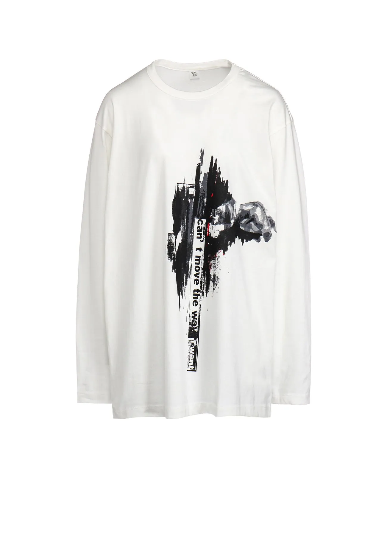 MESSAGE   FEMALE PRINT ROUND NECK LONG SLEEVE T