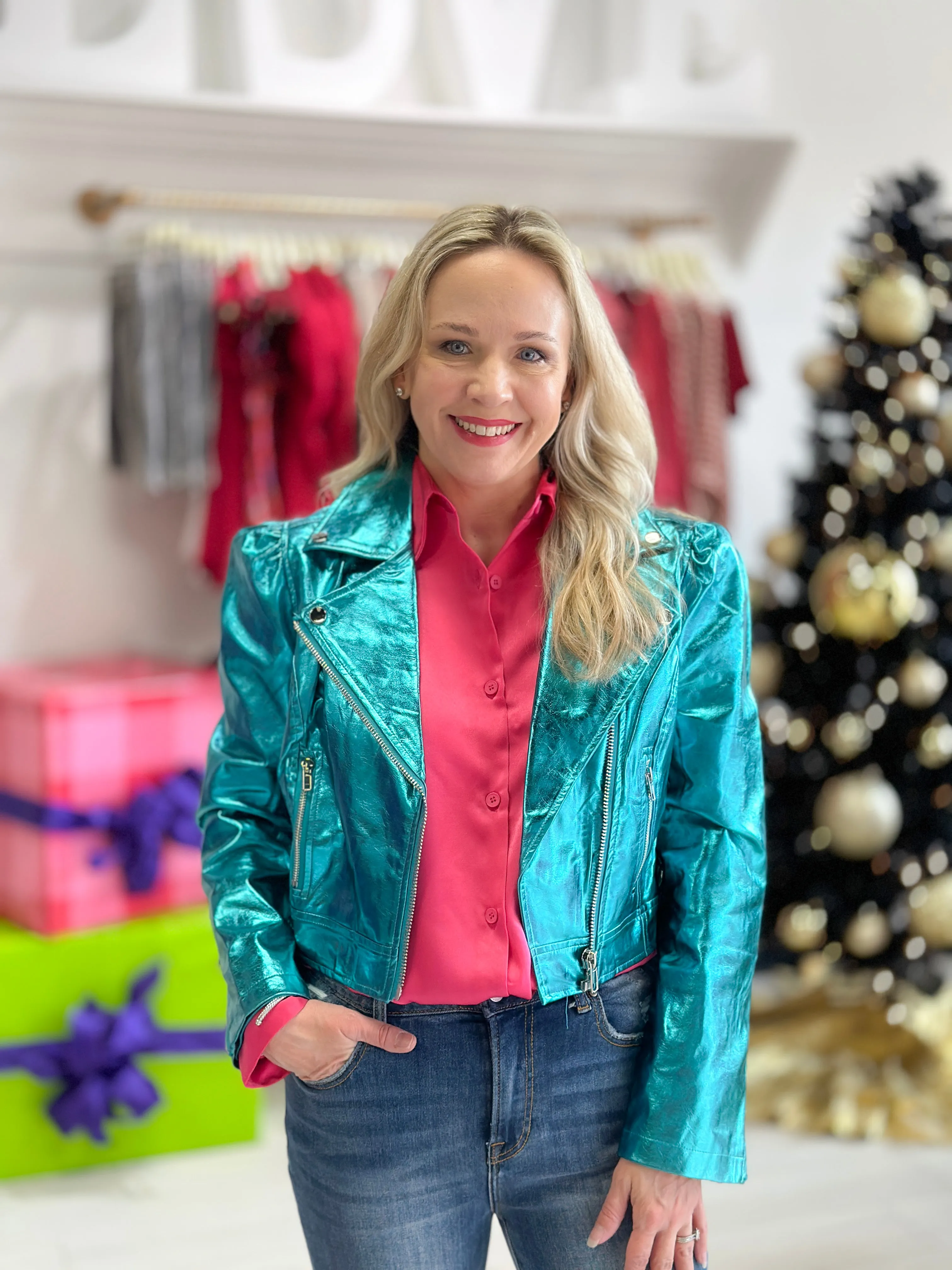 Metallic Peacock Jacket