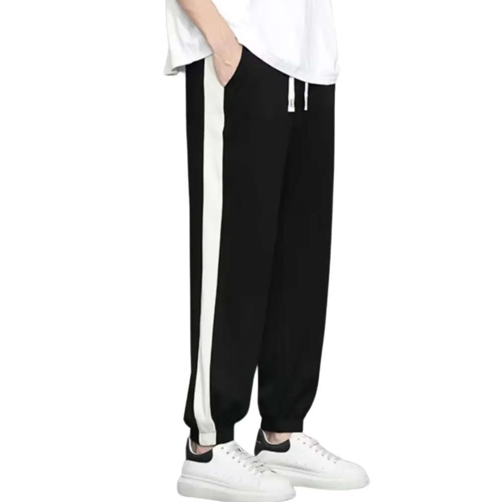 Paneled Drawstring Casual  Sweatpants