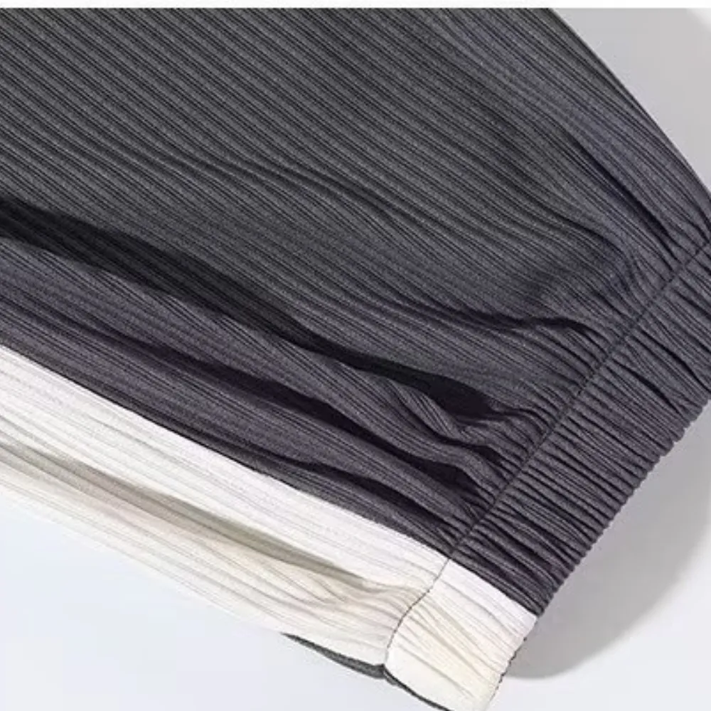 Paneled Drawstring Casual  Sweatpants