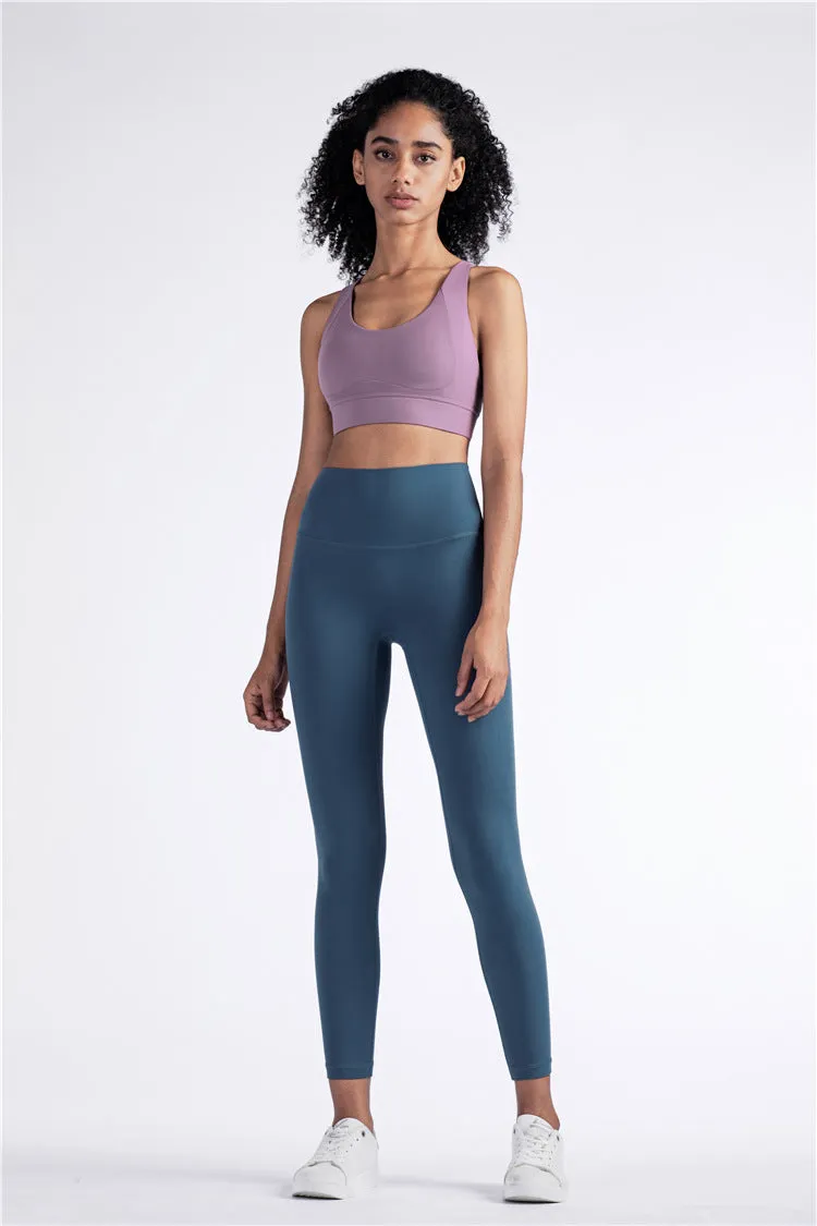 Running Bras Shock-Proof Yoga Tops Heart-shaped Seamless Buckle Beauty Back Fitness Sports Bra Women Gym Crop Top