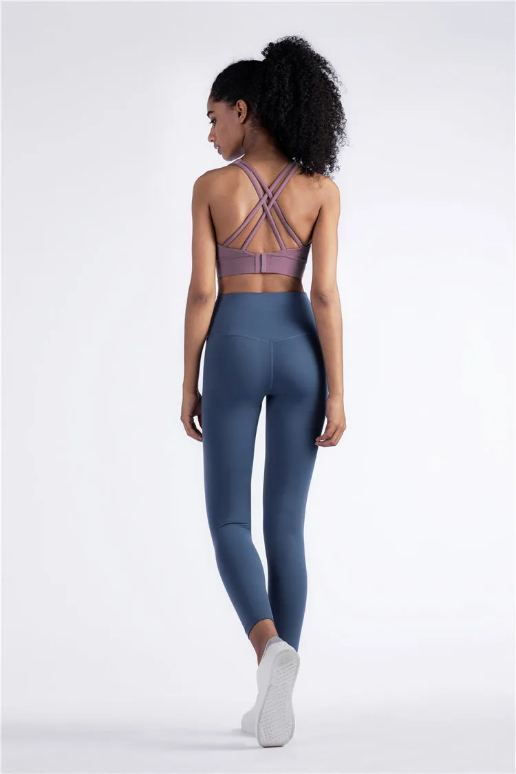 Running Bras Shock-Proof Yoga Tops Heart-shaped Seamless Buckle Beauty Back Fitness Sports Bra Women Gym Crop Top