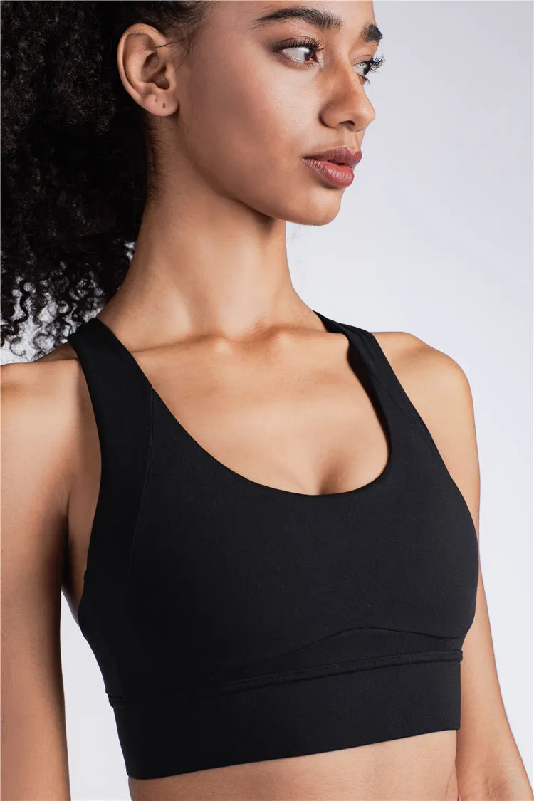 Running Bras Shock-Proof Yoga Tops Heart-shaped Seamless Buckle Beauty Back Fitness Sports Bra Women Gym Crop Top