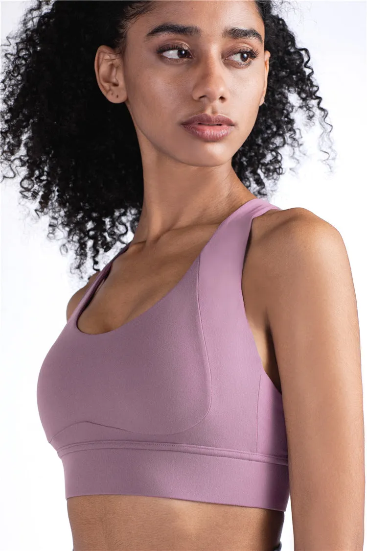 Running Bras Shock-Proof Yoga Tops Heart-shaped Seamless Buckle Beauty Back Fitness Sports Bra Women Gym Crop Top