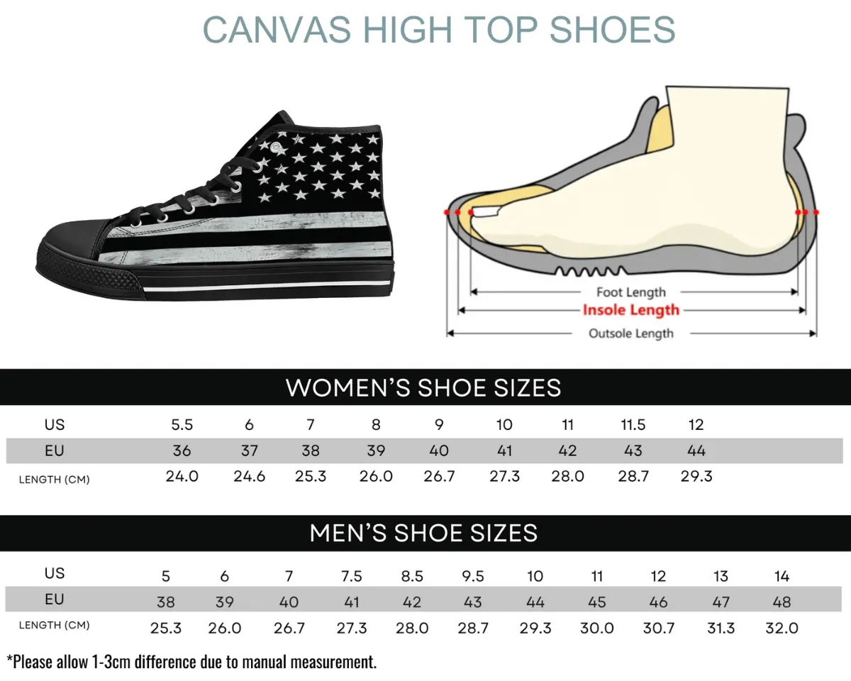 Rustic Us Flag  High Tops