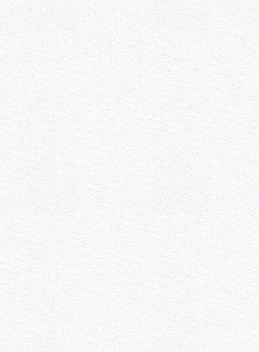 Scabal White Cotton Stretch Pants