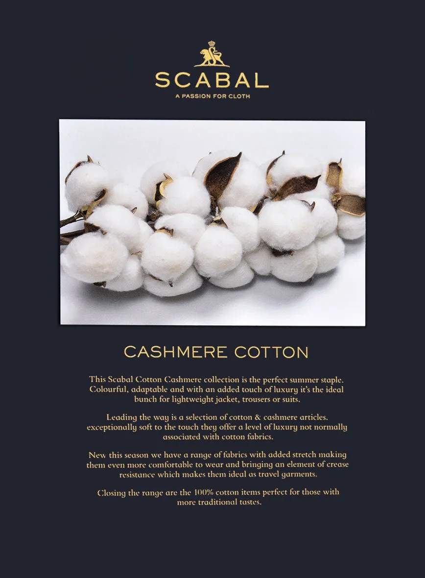 Scabal White Cotton Stretch Pants