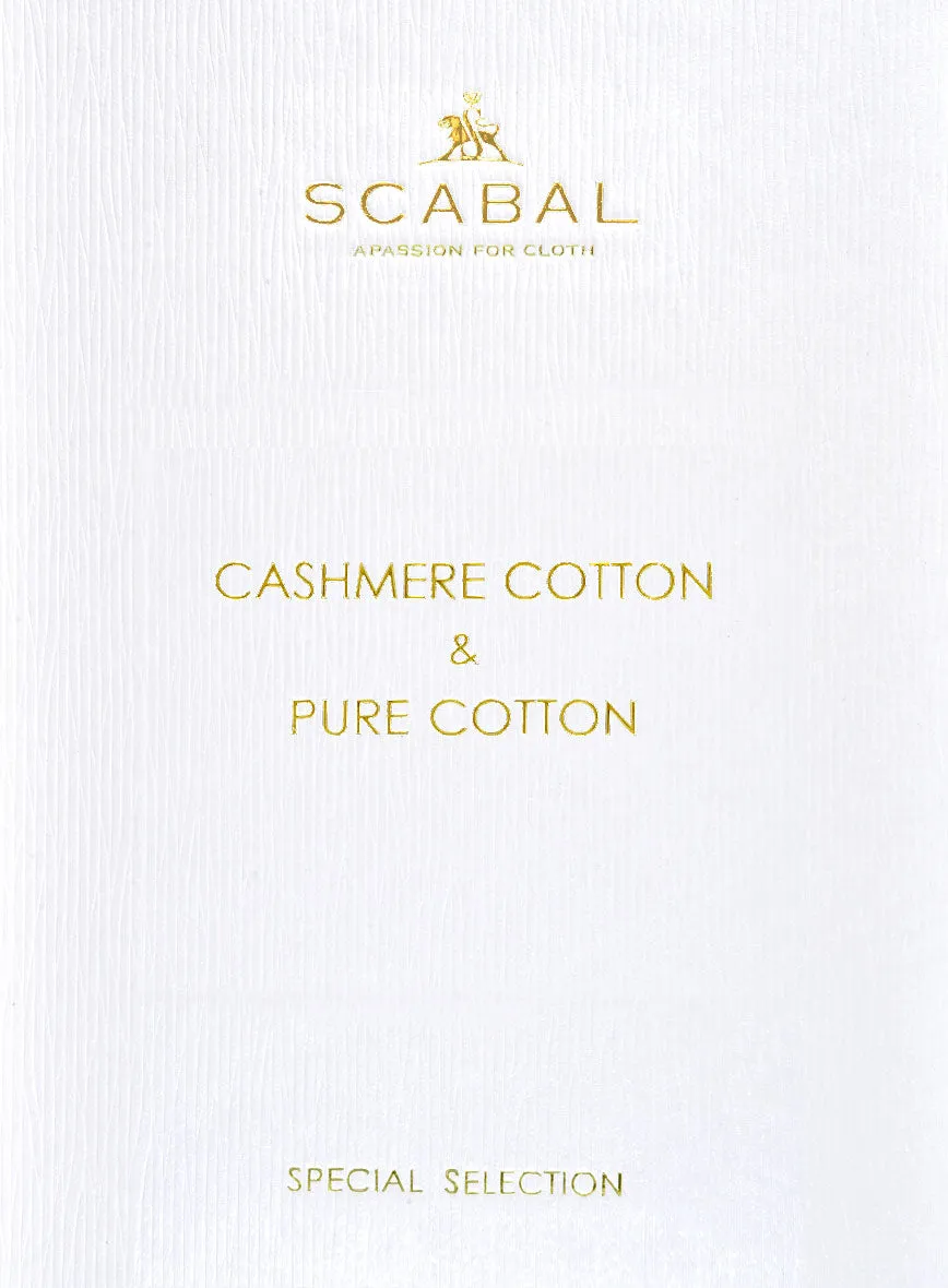 Scabal White Cotton Stretch Pants
