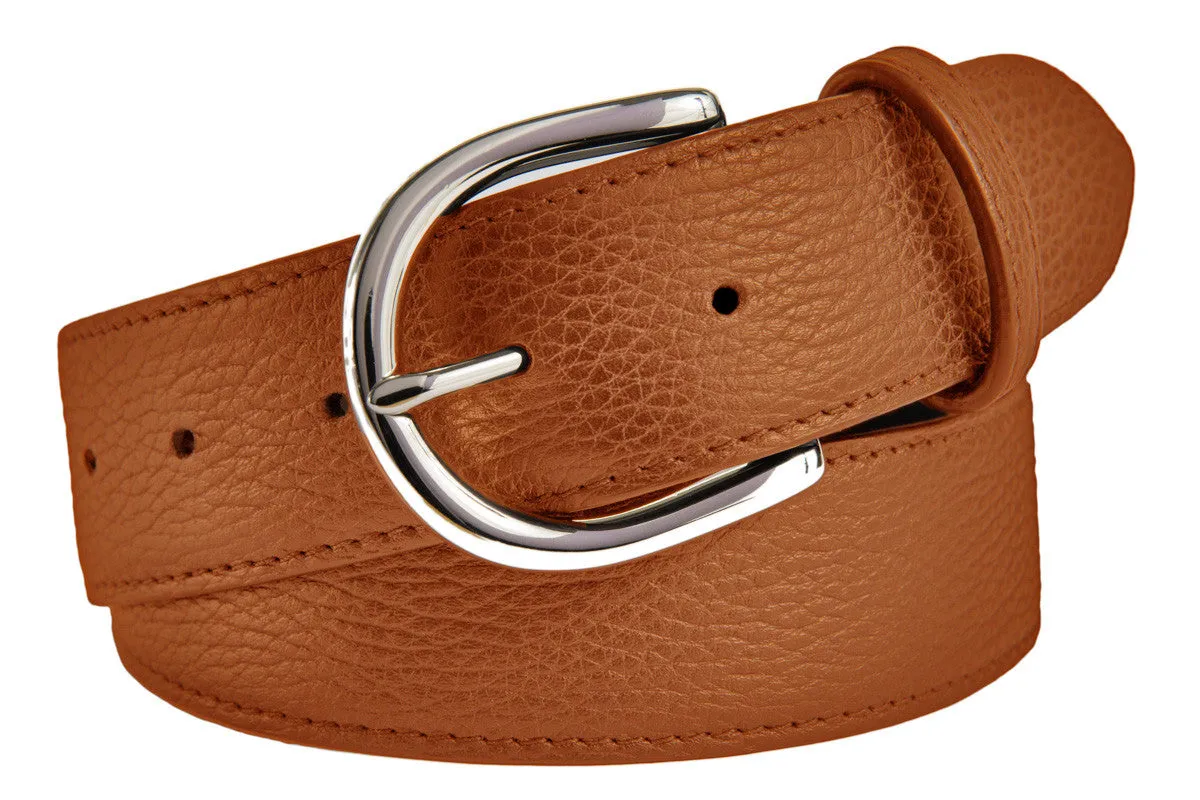 Soho Belt, (1.5") Shiny Silver Buckle