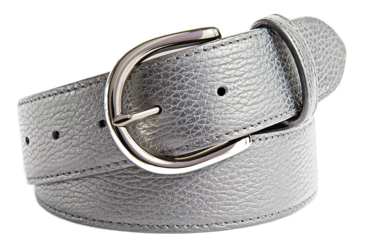 Soho Belt, (1.5") Shiny Silver Buckle