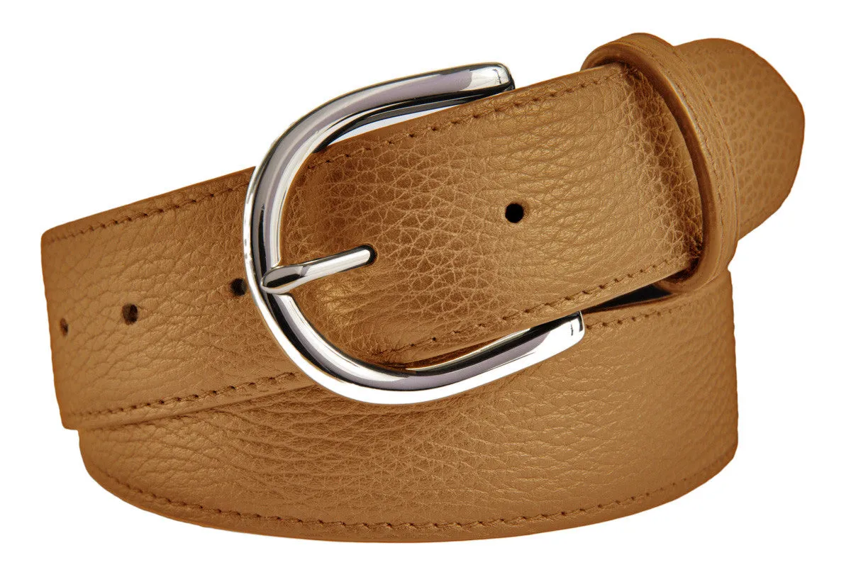 Soho Belt, (1.5") Shiny Silver Buckle