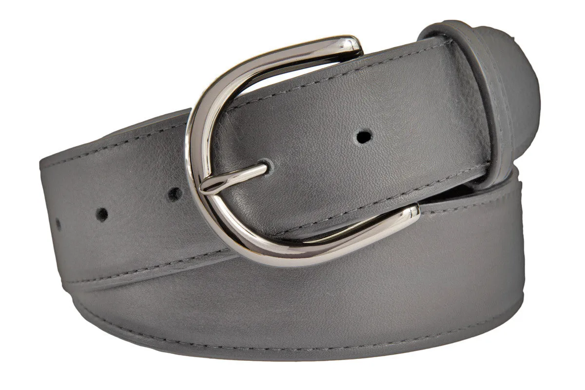 Soho Belt, (1.5") Shiny Silver Buckle