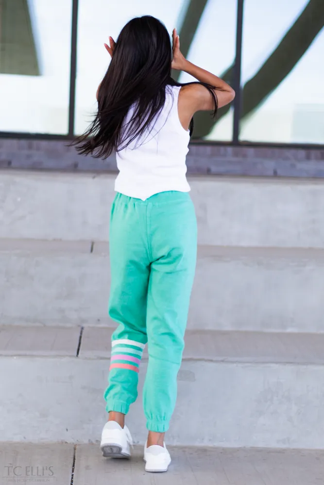 Surf Green Fleece Joggers