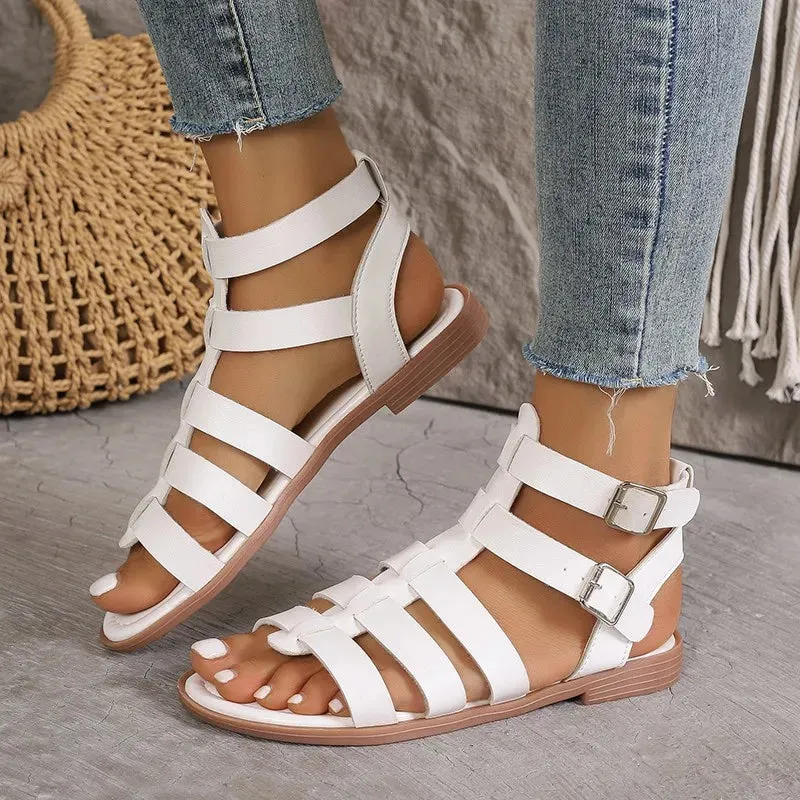 Sylis | Elegant Women's Sandals Brown White