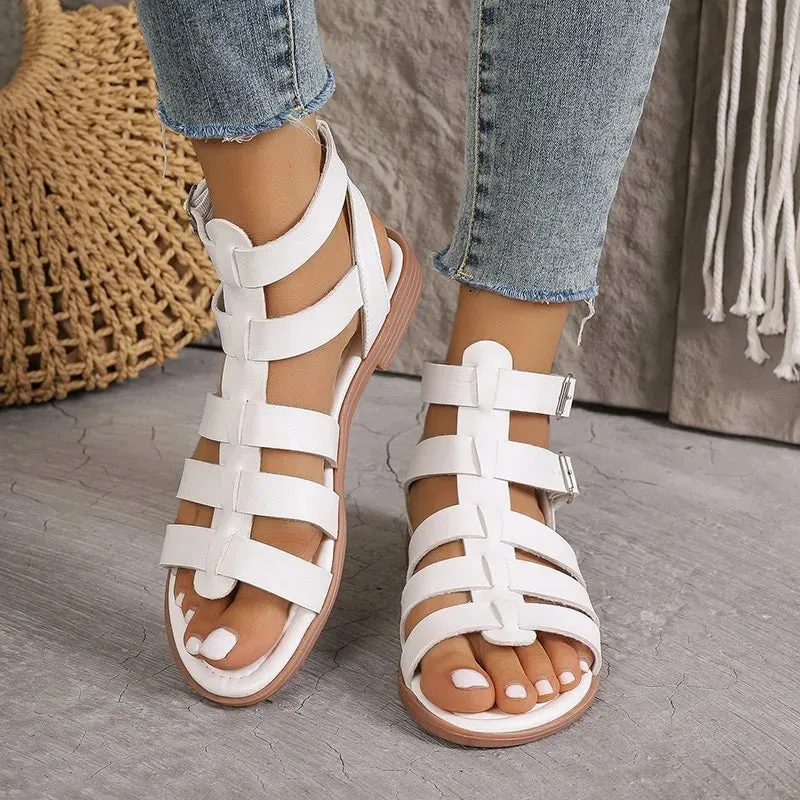 Sylis | Elegant Women's Sandals Brown White