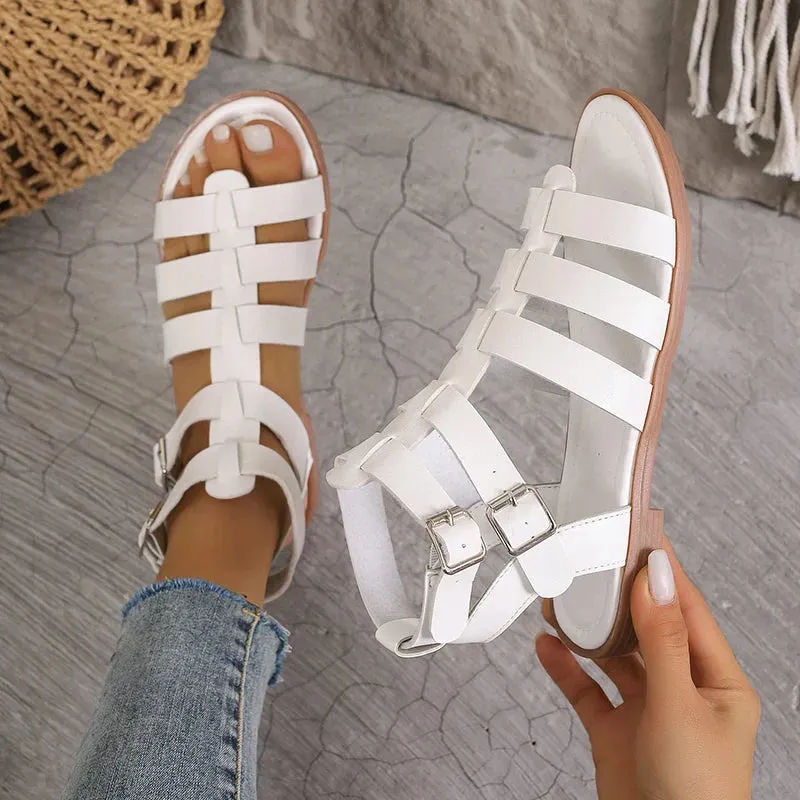 Sylis | Elegant Women's Sandals Brown White