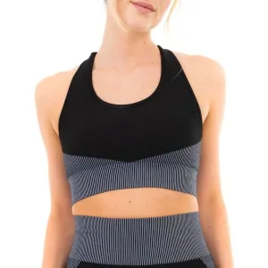 TEXTURED PANELLING WITH STRIPE BRA L