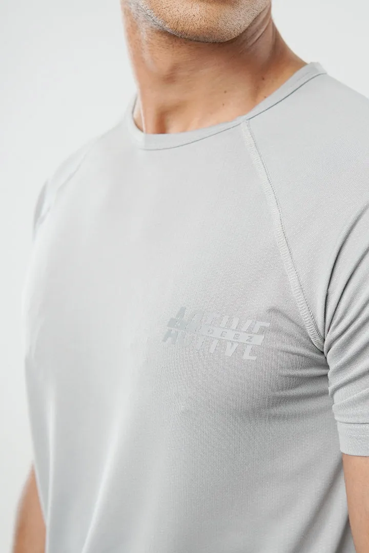 Textured T-Shirt - Light Grey
