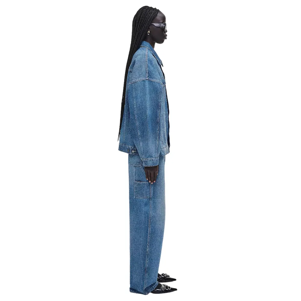 THE CRYSTAL DENIM OVERSIZED TRUCKER