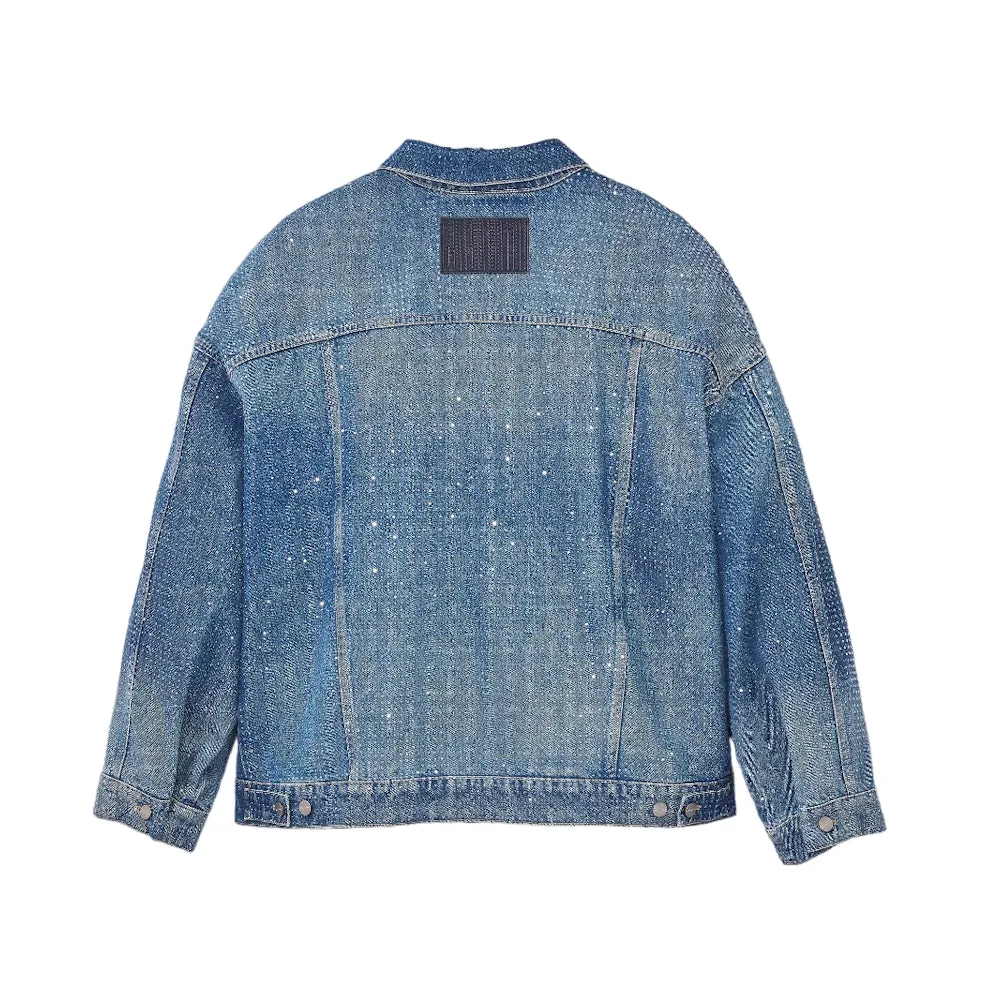 THE CRYSTAL DENIM OVERSIZED TRUCKER