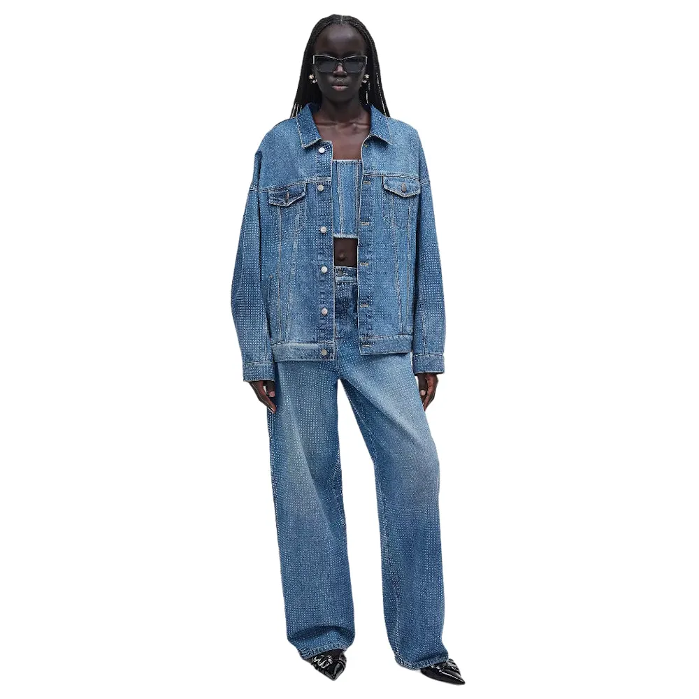 THE CRYSTAL DENIM OVERSIZED TRUCKER