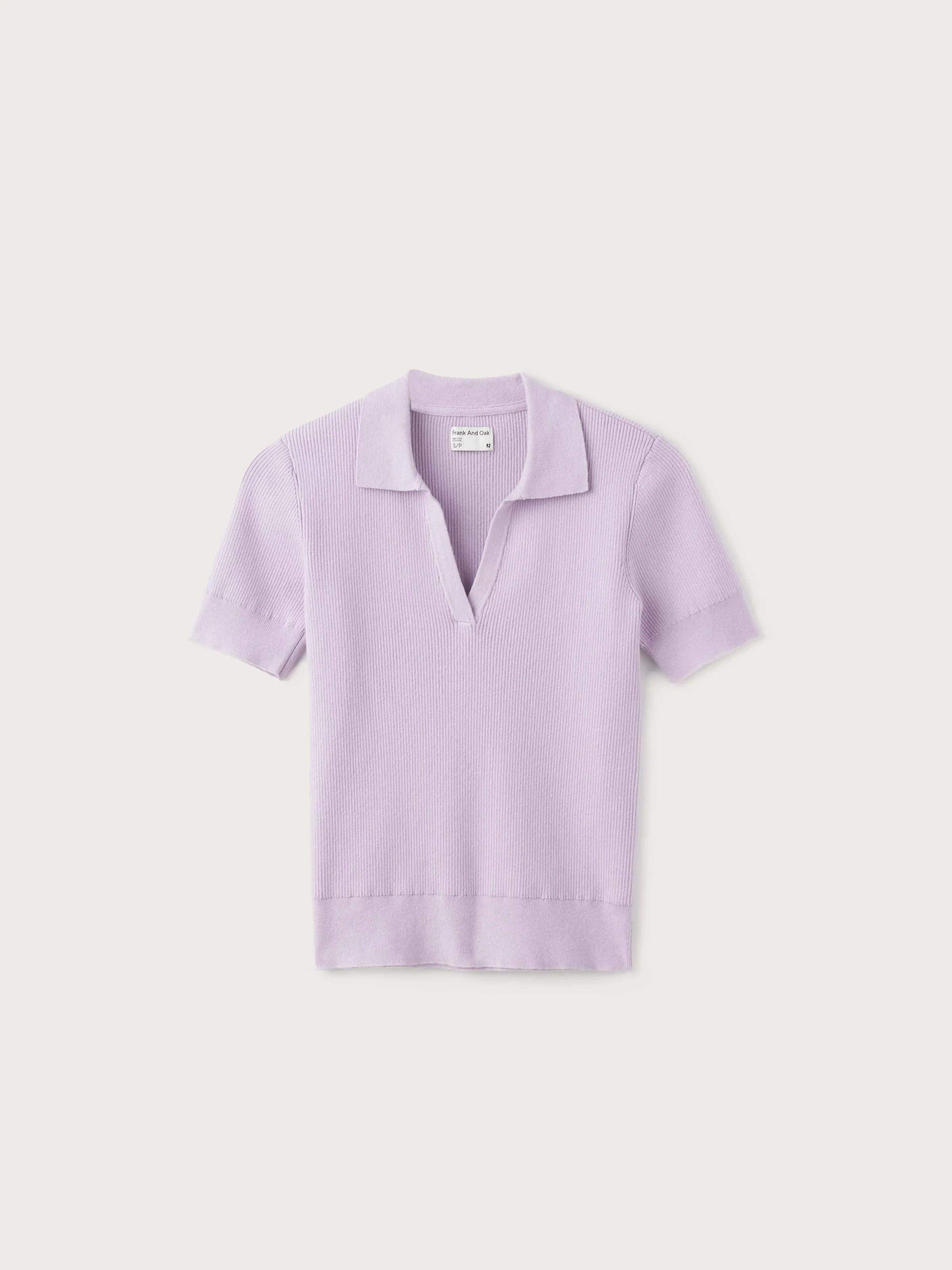 The Johnny Collar Knit Top in Lilac