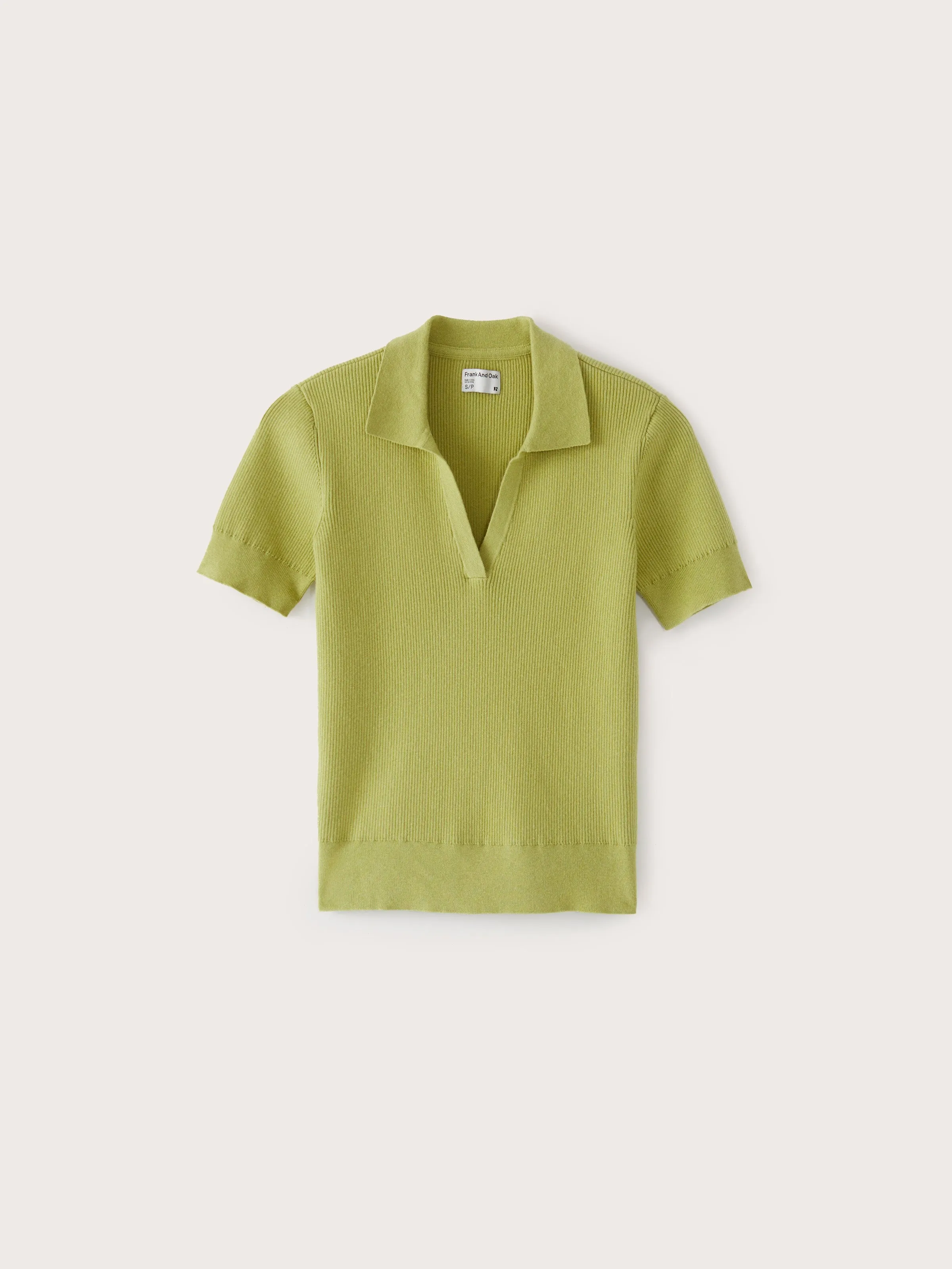 The Johnny Collar Knit Top in Lime