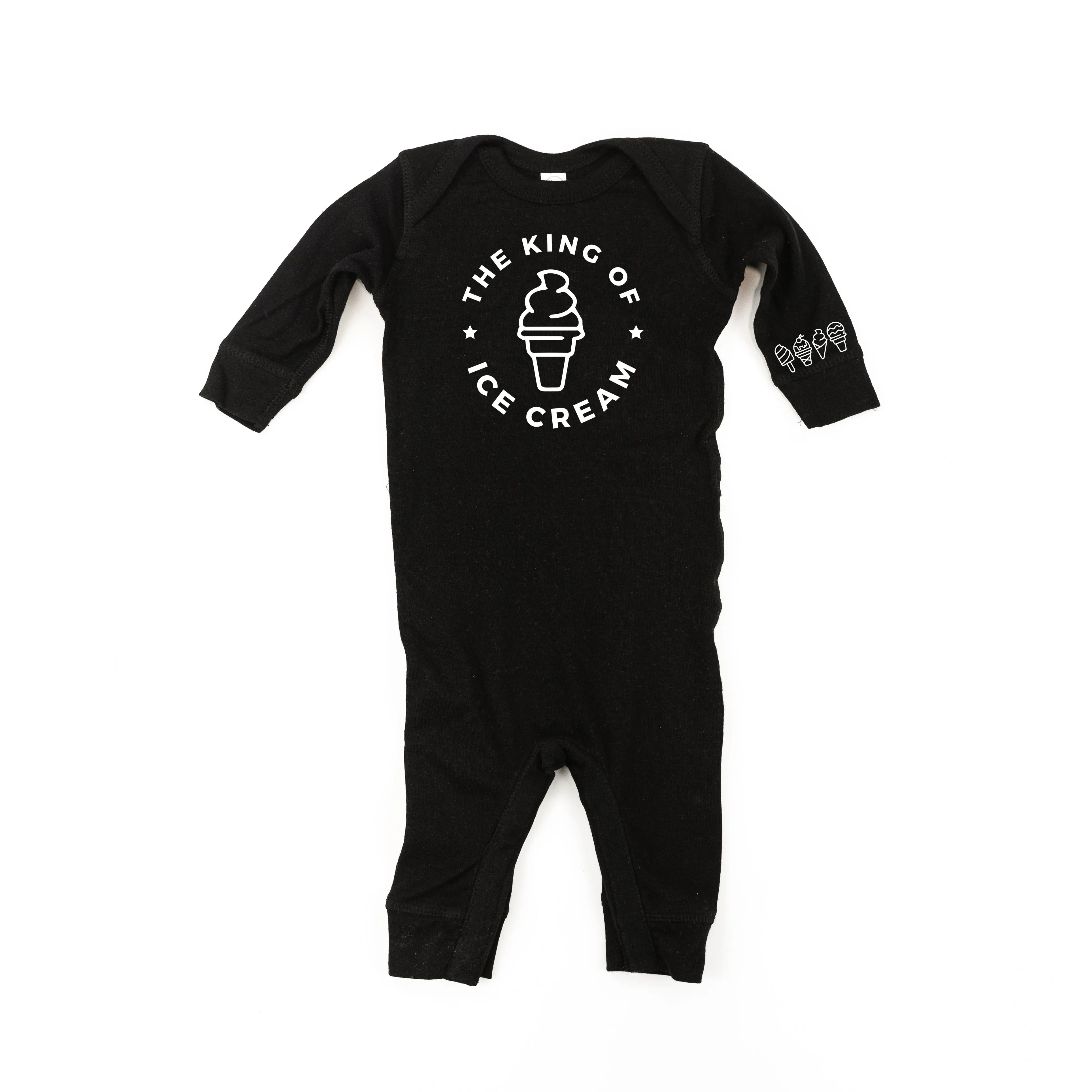 The King of Ice Cream - (Full Size) - Ice Cream Wrist Detail - One Piece Baby Sleeper