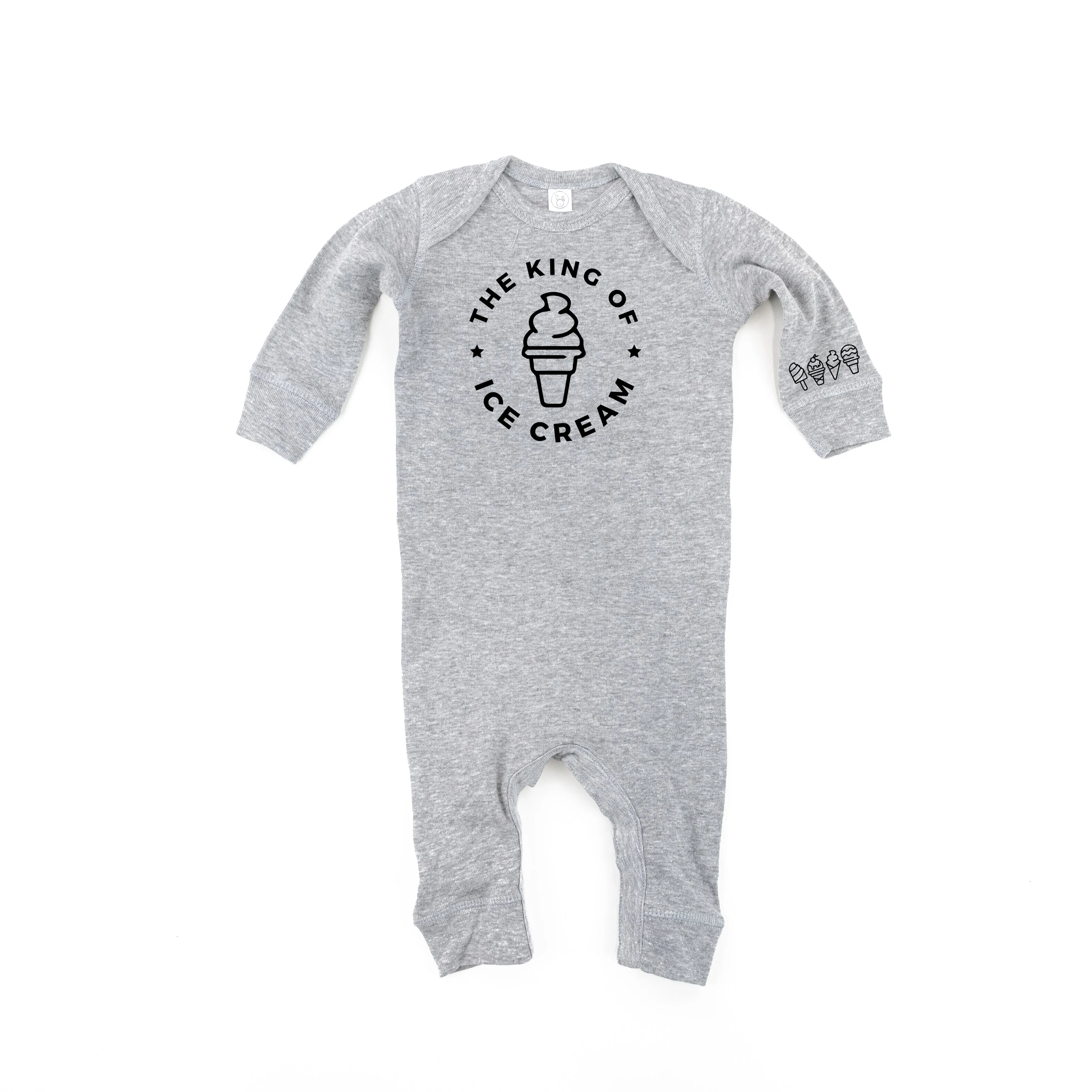 The King of Ice Cream - (Full Size) - Ice Cream Wrist Detail - One Piece Baby Sleeper