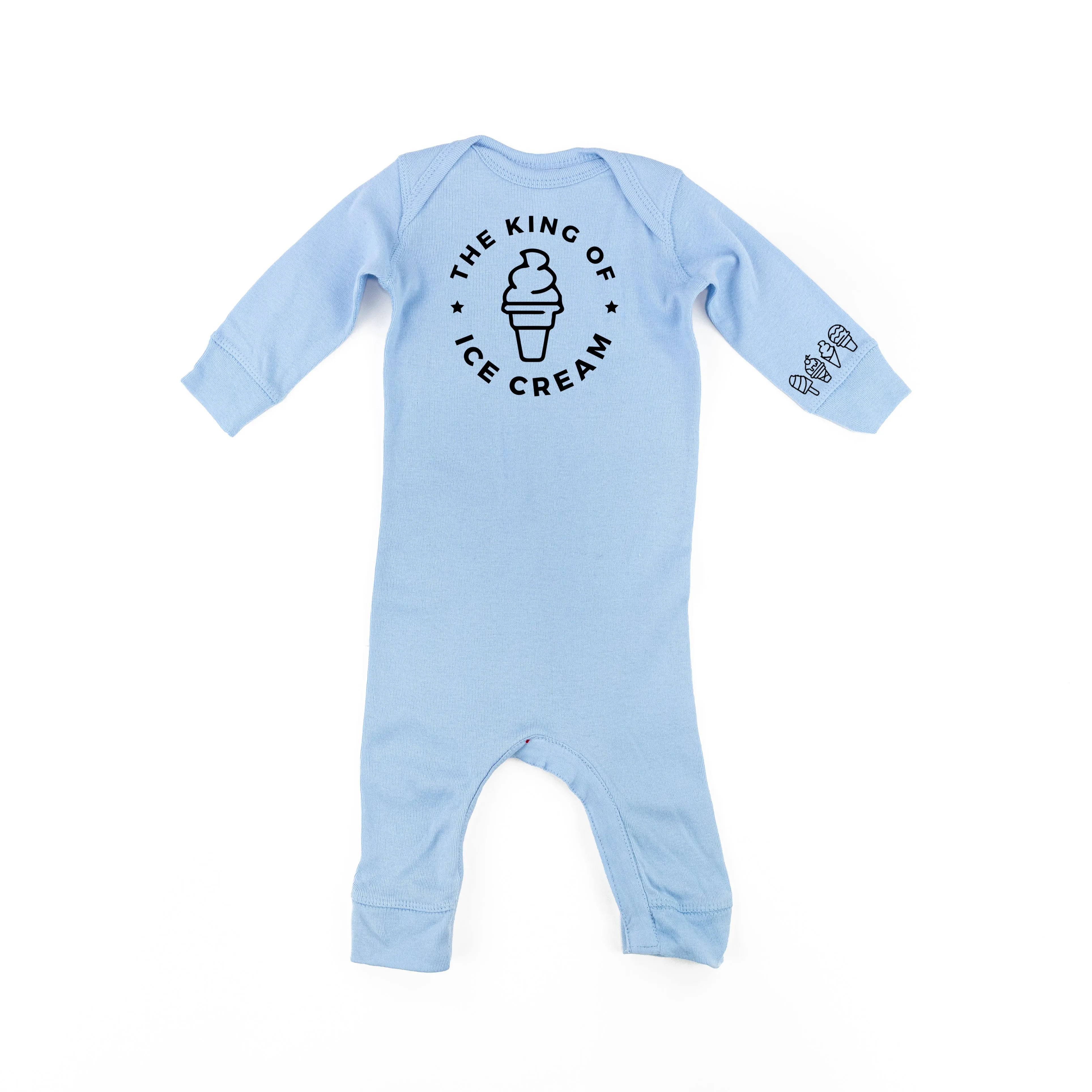 The King of Ice Cream - (Full Size) - Ice Cream Wrist Detail - One Piece Baby Sleeper