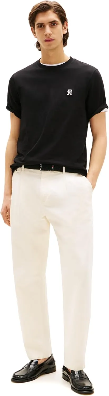 Tommy Hilfiger Men's Short Sleeve Cotton Graphic T-Shirts with Embroidered Monogram Logo
