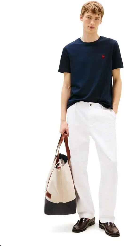 Tommy Hilfiger Men's Short Sleeve Cotton Graphic T-Shirts with Embroidered Monogram Logo