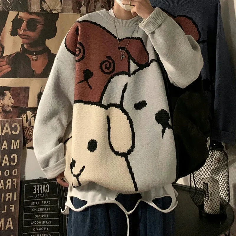 Trendy round Neck Sweater Street Fashion Cartoon