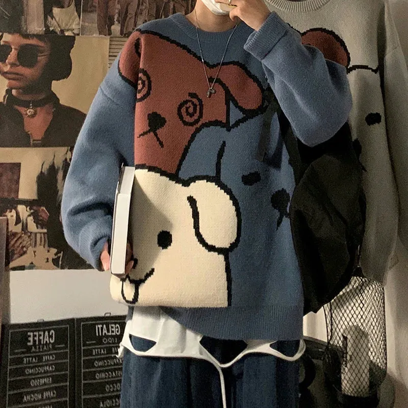 Trendy round Neck Sweater Street Fashion Cartoon