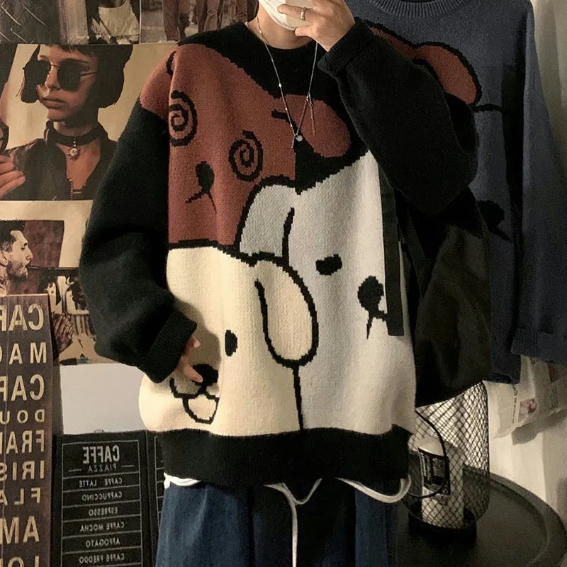 Trendy round Neck Sweater Street Fashion Cartoon