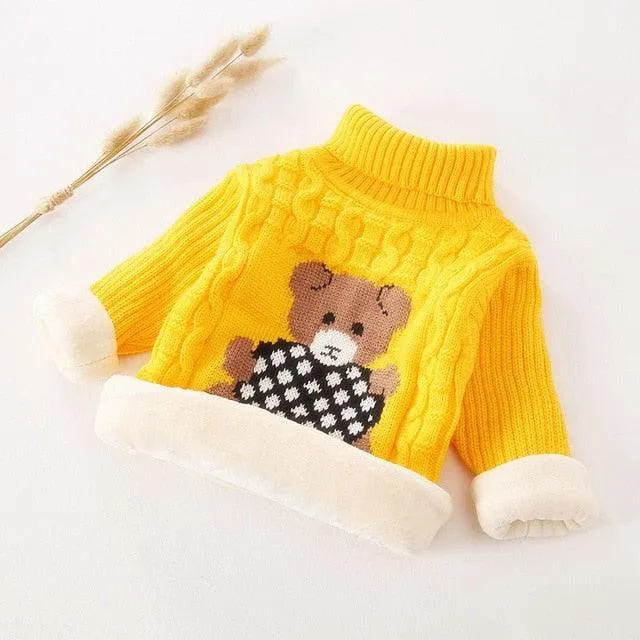 Trendy Winter Baby Sweaters For Girls Fashion Cartoon Knitted Boys Kids Sweaters Children Wholesale