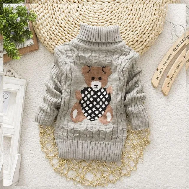 Trendy Winter Baby Sweaters For Girls Fashion Cartoon Knitted Boys Kids Sweaters Children Wholesale