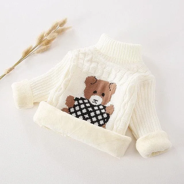 Trendy Winter Baby Sweaters For Girls Fashion Cartoon Knitted Boys Kids Sweaters Children Wholesale