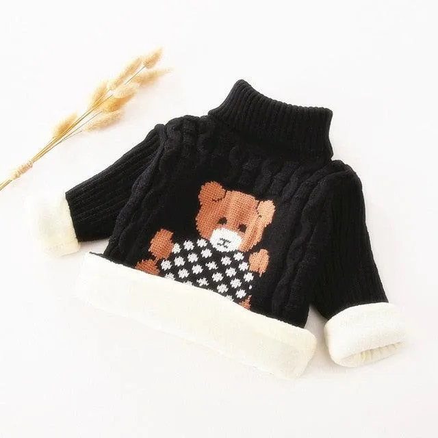 Trendy Winter Baby Sweaters For Girls Fashion Cartoon Knitted Boys Kids Sweaters Children Wholesale