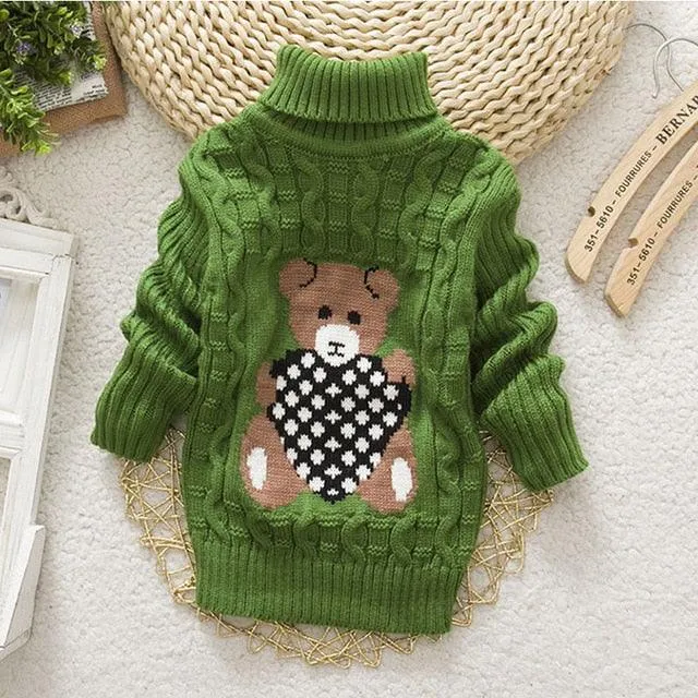 Trendy Winter Baby Sweaters For Girls Fashion Cartoon Knitted Boys Kids Sweaters Children Wholesale