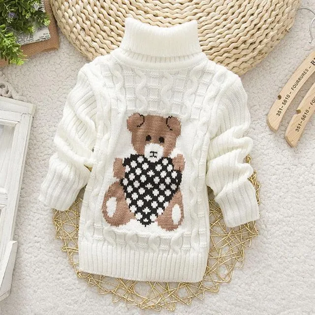Trendy Winter Baby Sweaters For Girls Fashion Cartoon Knitted Boys Kids Sweaters Children Wholesale