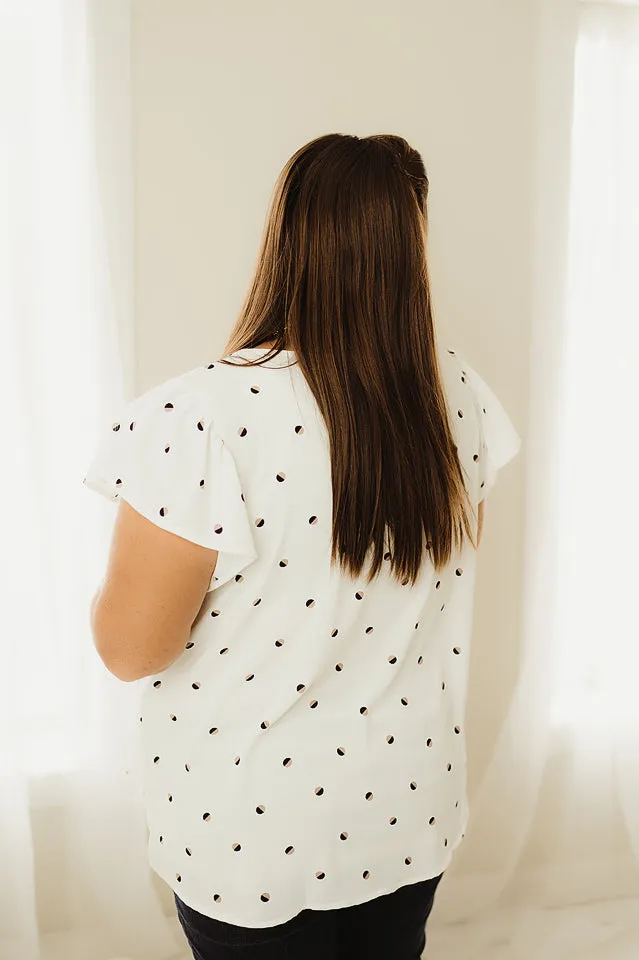 Two Tone Dot Top