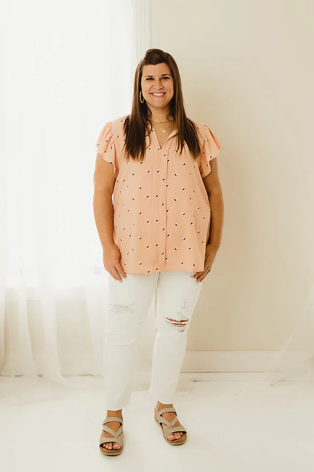 Two Tone Dot Top