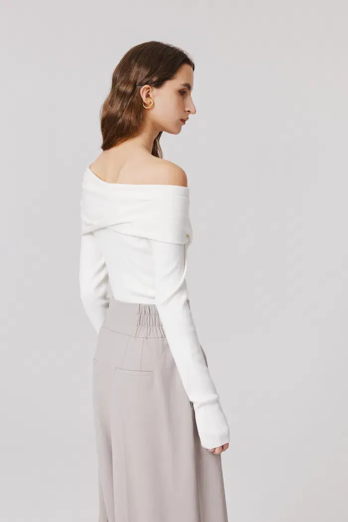Venus Asymmetrical Sweater in Lyocell Blend