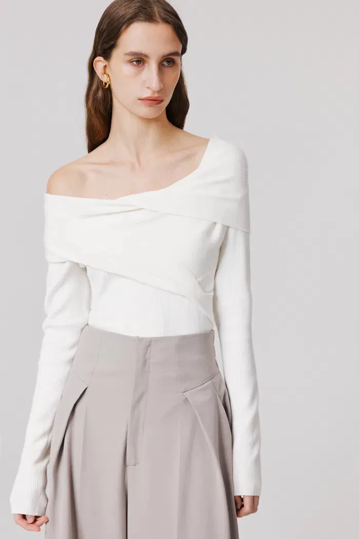 Venus Asymmetrical Sweater in Lyocell Blend