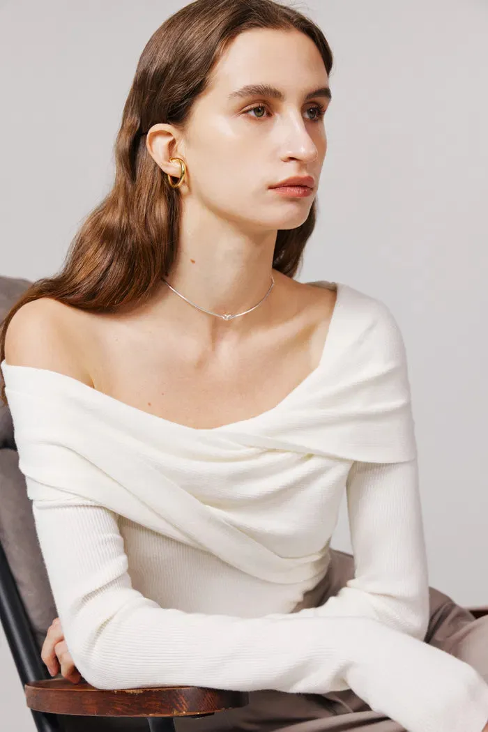 Venus Asymmetrical Sweater in Lyocell Blend