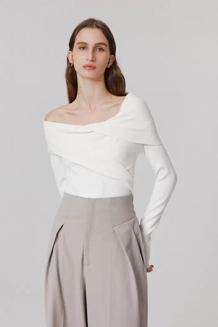Venus Asymmetrical Sweater in Lyocell Blend